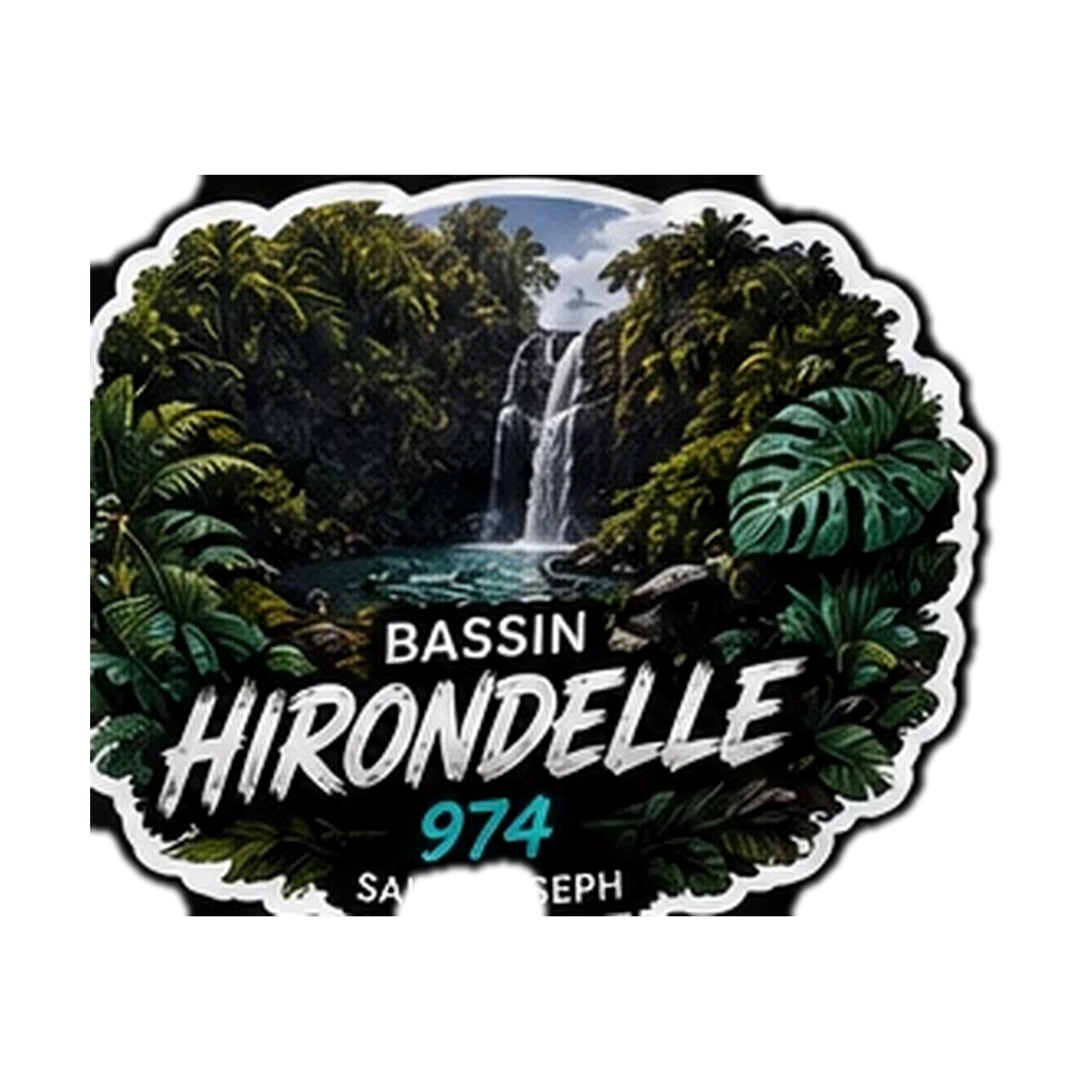 Sticker Cascade 974 — Bassin Hirondelle