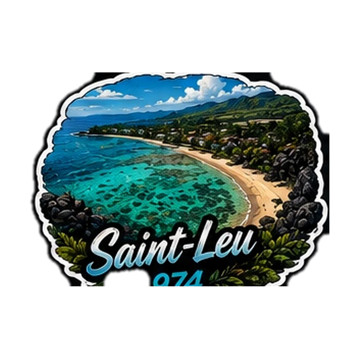 Sticker Plage 974 — Saint Leu