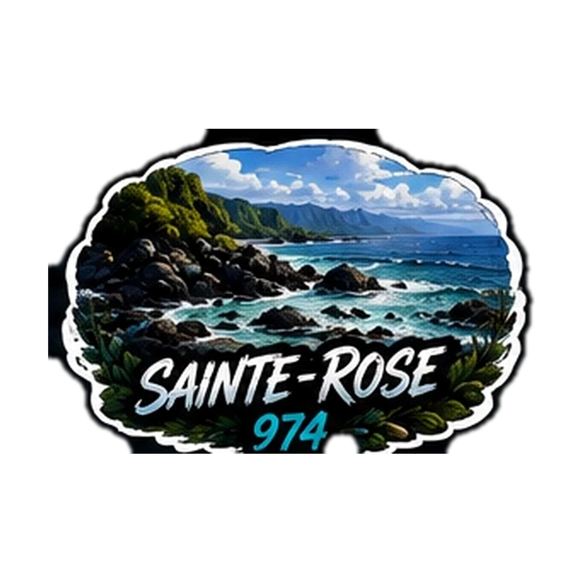 Sticker Pêche 974 — Sainte Rose