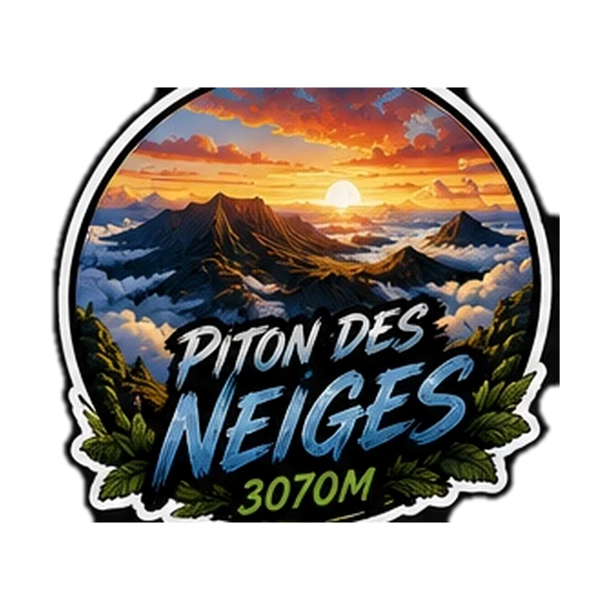 Sticker Montagne 974 — Piton Des Neiges