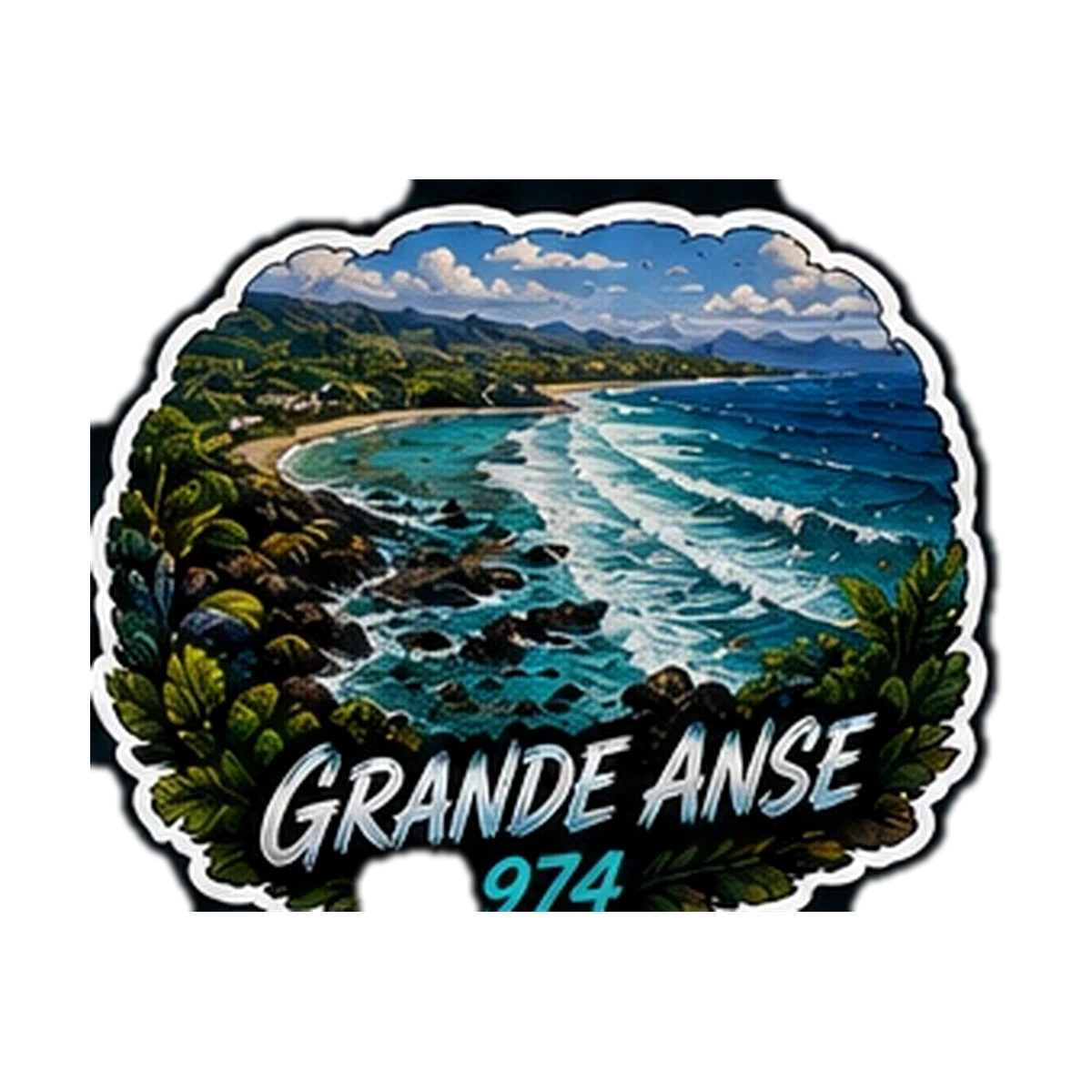 Sticker Surf 974 — Grande Anse