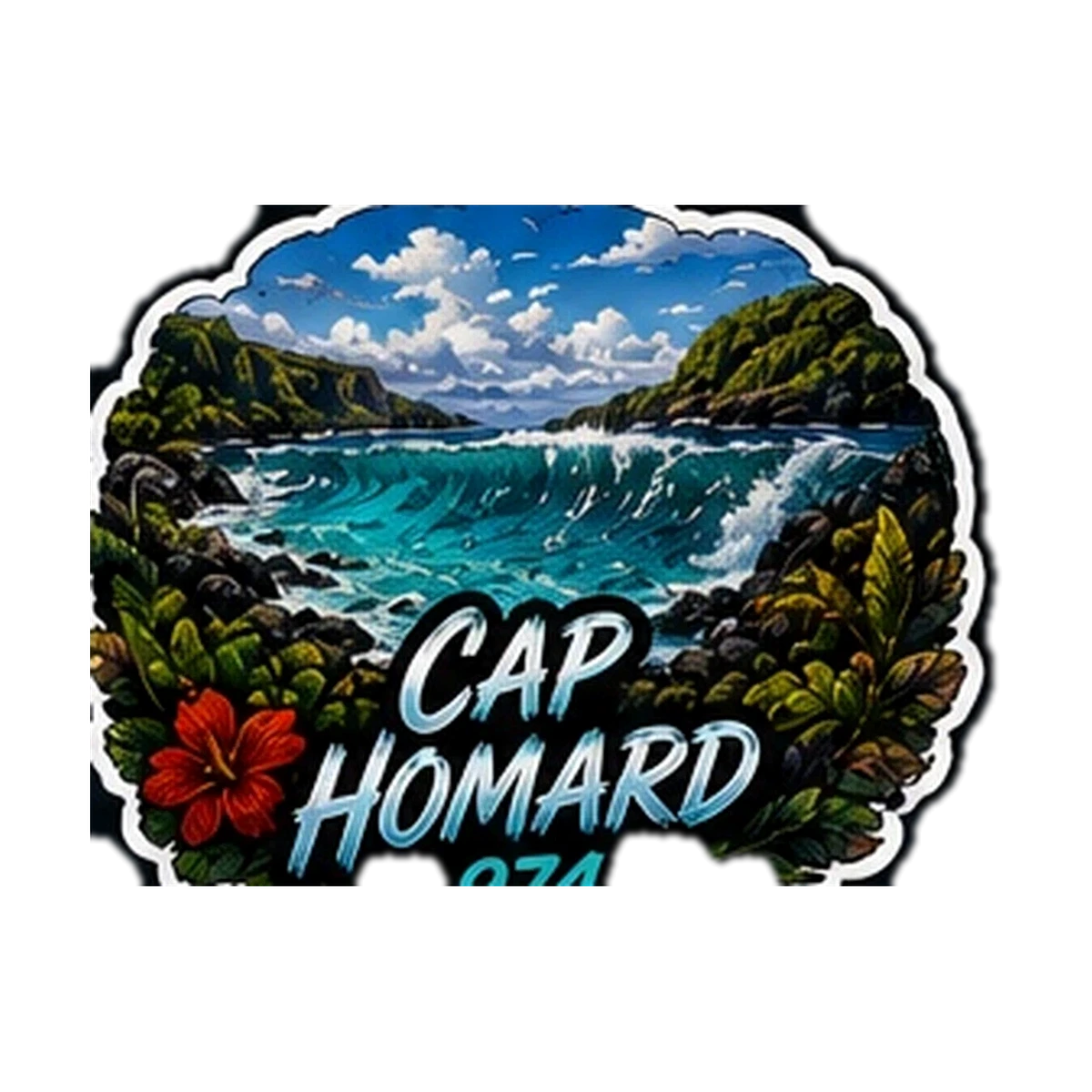 Sticker Surf 974 — Cap Homard